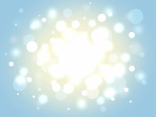 爽やかな水色の煌びやかな光の背景素材