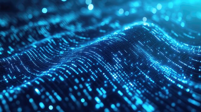 stream flowing binary code