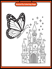 Obraz premium Butterfly coloring page For Kids