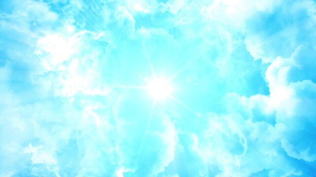 Worship and Prayer based animation with clouds and light rays background loop in 4K HD resolution. Useful for christian, church, spiritual, prayer based concepts.