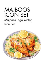 Majboos logo vector Icon set