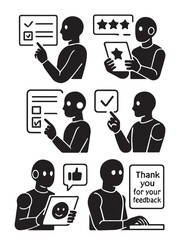 AI Feedback Icon Grid.