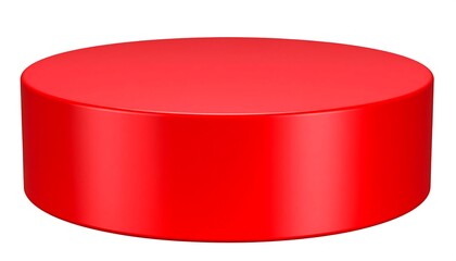 Red circular podium
