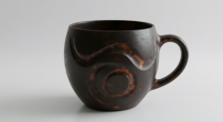 Artistic Ceramic Mug with Swirl Design