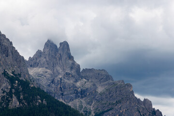The Pale di San Martino seen from San Martino di Castrozza - Italy