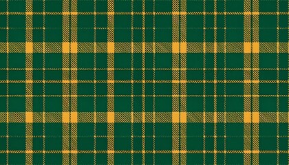 Green and gold plaid pattern