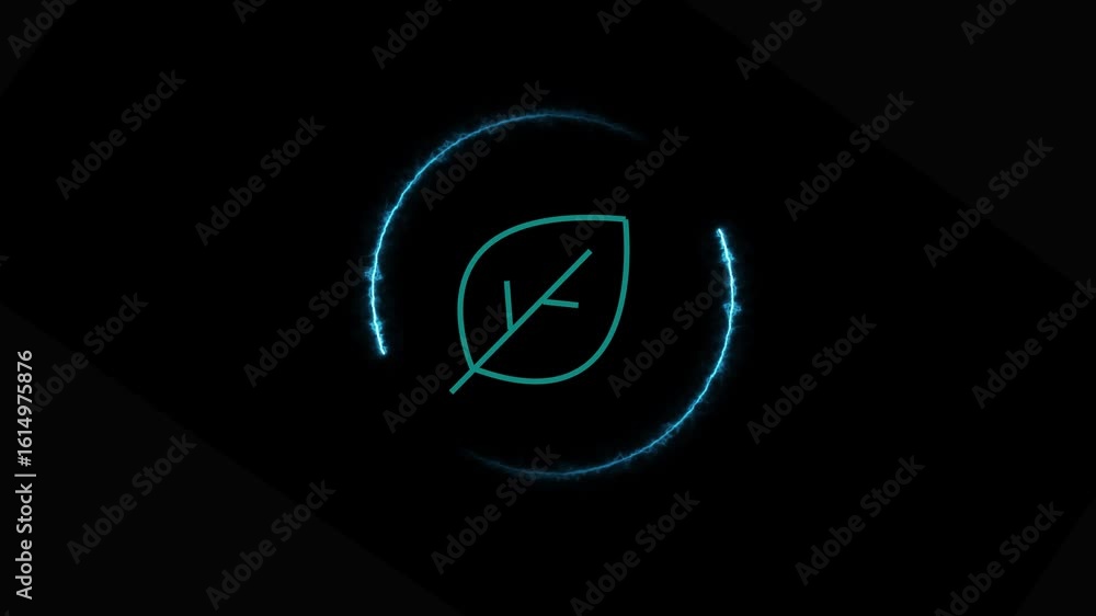 Poster animation nature, reprocessing. circle recycle arrow loading animation. recycling, reprocessing and 