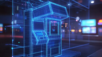 Obraz premium cryptocurrency transforming ATM