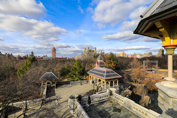 View of Belvedere Castle in Central Park, New York City