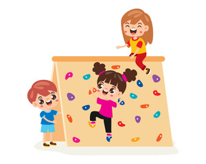 Cartoon Kid Plating At Park