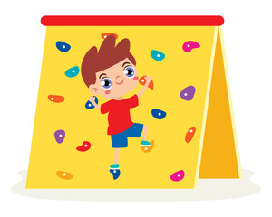Cartoon Kid Plating At Park