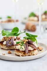 Appetizer with anchovies