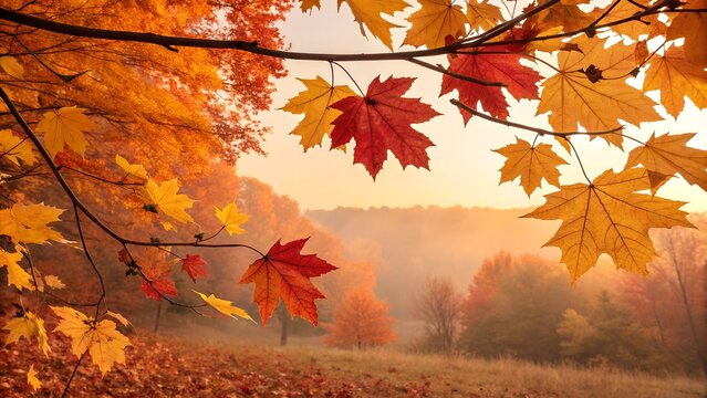 autumn leaves in the park
