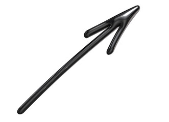 Obraz premium Sharp, bold 3d arrow moving diagonally up-right. Symbol of growth, aspiration, or next level. Its bold form is suggestive of movement and progression.