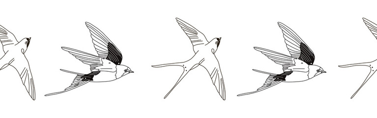 Border icon border. Bird feather silhouette symbol. Bird border isolated on white background