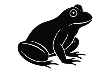 frog sitting icon vector icon silhouette