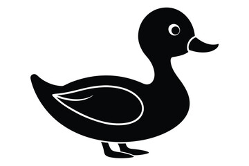 duckling icon vector icon illustration