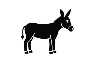 donkey standing icon vector icon illustration