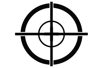 crosshair vector icon silhouette