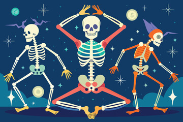 Naklejka premium seamless pattern with skulls