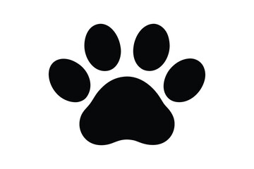 animal paw print vector icon silhouette