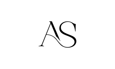 AS initial letters, monogram logo