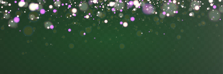 Abstract magical glowing bokeh lights on dark background with sparkles, soft blurry fantasy effect, elegant festive backdrop.	