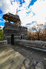 View of Belvedere Castle in Central Park, New York City