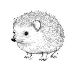 Naklejka premium Detailed illustration of a small hedgehog isolated on transparent background