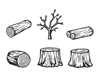 Firewood clear vision simple line art