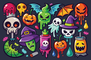 halloween seamless pattern