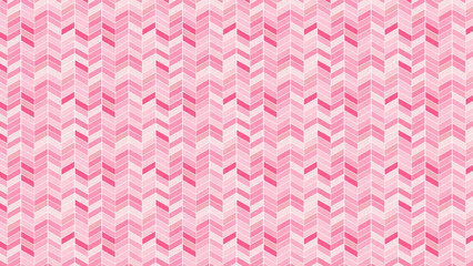A pink and white herringbone pattern with varying shades of pink and white in a repeating design