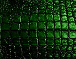 Fototapeta premium Green crocodile skin texture