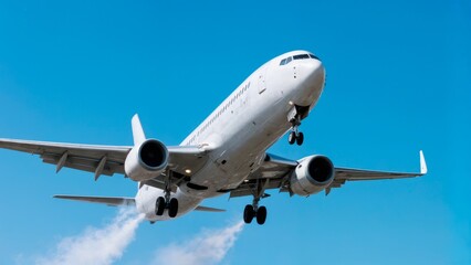 Airplane Landing Gear, Engineering Marvel, Mechanics, Precision. Ideal for aviation enthusiasts, technical drawings, industrial photography