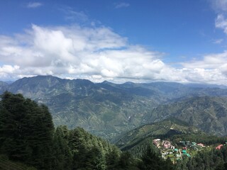 mountain landscape with clouds