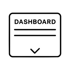 Dashboard Control Panel Icon with Dropdown Arrow