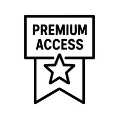 Premium Access Badge Icon with Star Symbol