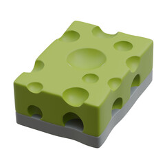 Sponge for cleaning 3D Icon