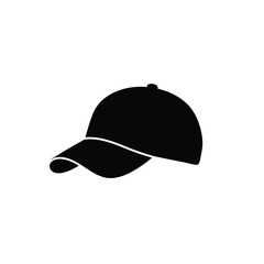 Black baseball cap icon headwear
