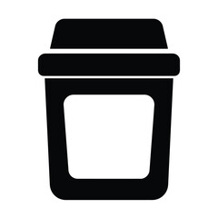 Black geocache container icon symbol