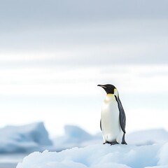 Fototapeta premium Underwater penguin gliding with bubbles and light trails high resolution picture