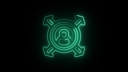 Team Expansion Animation with Glowing Lines on Black Background