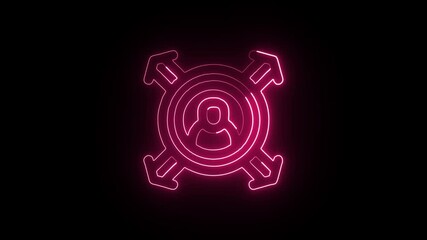 Team Expansion Animation with Glowing Lines on Black Background