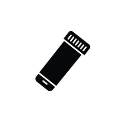 Black geocache tube icon container