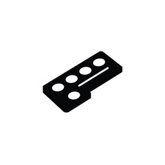 Black paint palette icon vector