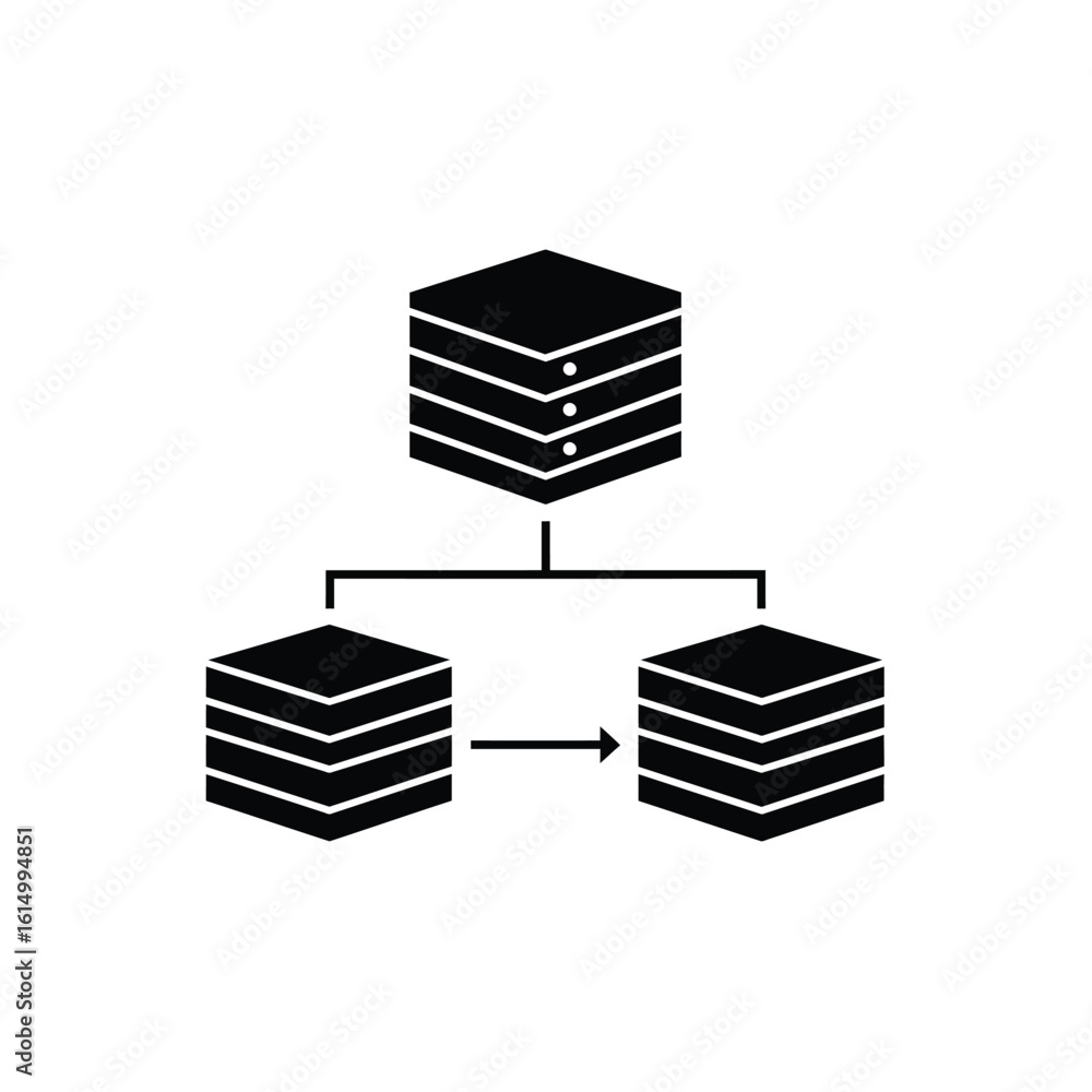 Poster layered data flow diagram abstract arrow