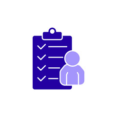 Obraz premium Icon a survey, isolated against a clean background. 