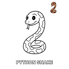 Python Snake Animal Children Coloring Pages
