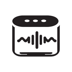 smart speaker vector silhouette clip art logo design illustration