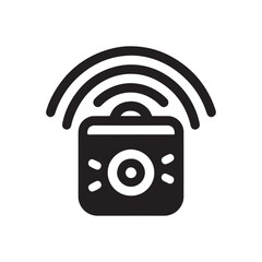 smart speaker vector silhouette clip art logo design illustration